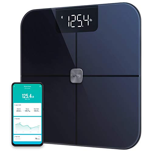 Wyze Scale, Bluetooth Body Fat Scale and Body Weight Composition BMI Smart Scale, Digital Display, Heart Rate Monitor Tracker, Wireless Body Fat Percentage Tracker, Analyze with Smartphone App, Black