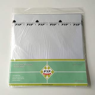 33RPM Rice Paper Anti Static LP Inner Sleeves 3 Ply Style Vinyl Record Sleeves Protect Your LP Collection by P.Y.P Protect You Play100