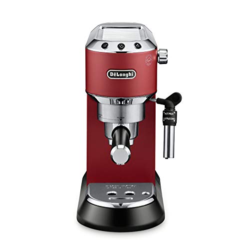 DeLonghi America, Inc EC685R Dedica Deluxe 15-Bar Pump Espresso Machine, Red