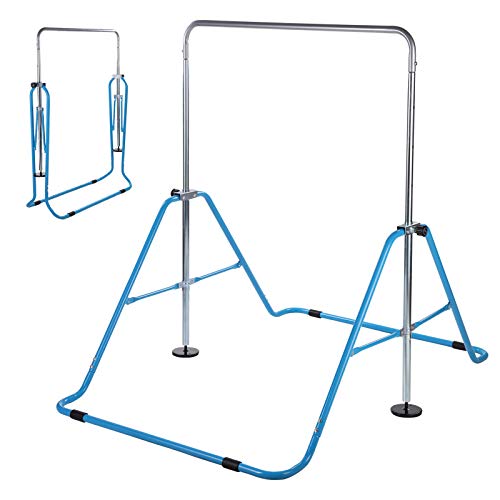 WV WONDER VIEW Kids Gymnastics Bar, Bars Gymnastics for Home, Kip Bars Gymnastics with Adjustable Height, Horizontal Bar for Kids 4-10 Years