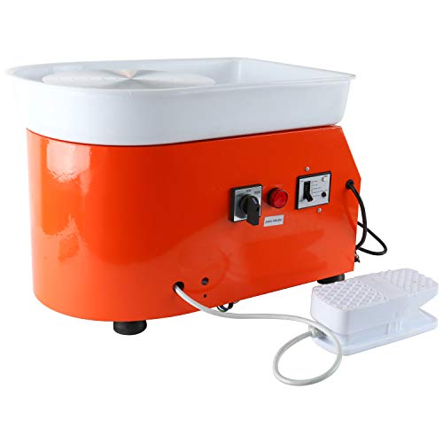 YaeTek 25CM 350W Electric Pottery Wheel Machine Ceramic Work Clay Forming Machine DIY Art Craft Tool 110V US Plug