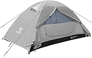 Bessport Backpacking Tent 1-2 Person Ultralight Camping Tent Waterproof Two Doors Tent Instant Setup  Less Than 1 Min for Camping, Hiking Mountaineering Expeditions (2P-Light Grey)