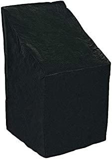 AOLVO Stack Chair Covers, Patio Chair Covers Breathable Furniture Covers Oxford Fabric Outdoor Chair Covers Waterproof Recliner Chair Cover - Black (68 x 68 x 72 cm)