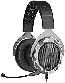 Corsair HS60 Haptic Stereo Gaming Headset with Haptic Bass, Memory Foam Earcups, Removable Microphone, Windows Sonic Compatible, Discord-Certified for PC - Arctic Camo