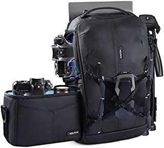 Endurax Camera Backpack with Shoulder Camera Bags for Photographers, Professional Camera Bag for DSLR Canon Nikon with 15.6 Laptop Compartment & Tripod Holder, Waterproof