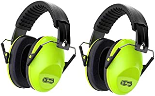 Dr.meter Kids Noise Reduction Earmuffs with 27 NRR Hearing Protection Earmuffs (Green-2 Packs)