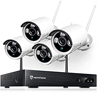 HeimVision HM241 Wireless Security Camera System, 8 Channel NVR 4Pcs 1080P Home WiFi Security Camera Outdoor with Night Vision, Waterproof, Motion Alert, Remote Access, No Hard Disk