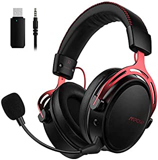 Mpow Air 2.4G Wireless Gaming Headset for PS5/PS4/PC Computer Headset with Dual Chamber Driver,Upto 17 hours of Use, Noise Cancelling Mic, 3D Bass, Ultra Light Over-Ear Gaming Headphones for Switch