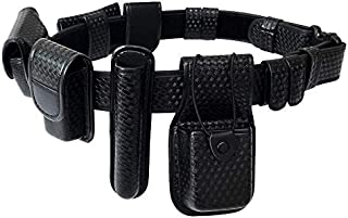 ROCOTACTICAL 8-in-1 Police Duty Utility Belt Rig, Sentinel Duty Web Belt kit with Pouches - Handcuff Case, Radio Pouch, Light Holder, Baton Holder, MK3 Holder, Belt Keeper, Medium