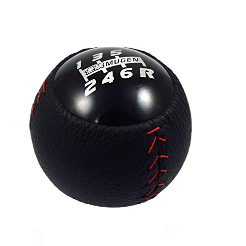 JDM Mugen Black Leather Shift knob 6 Speed for Honda CRZ Type R Civic FA5 FG2 SI