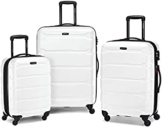 Samsonite Omni PC Hardside Expandable Luggage with Spinner Wheels, White, 3-Piece Set (20/24/28)