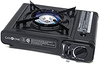 GasOne GS-1000 7,650 BTU Portable Butane Gas Stove Automatic Ignition with Carrying Case, CSA Listed