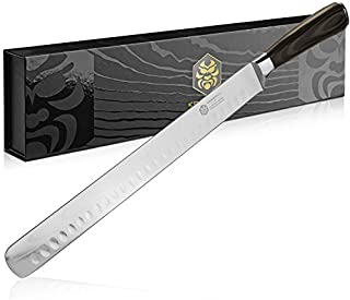 Kessaku Slicing Carving Knife - Samurai Series - Japanese Etched High Carbon Steel, 12-Inch