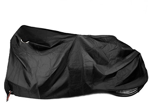 Kotivie Tandem Bicycle Cover Extra Long Bike Storage Cover 2 Seater Bike Cover Trailer Bike Cover Waterproof Sun Protection Black