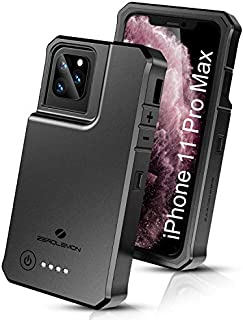 ZEROLEMON iPhone 11 Pro Max Battery Case 10000mAh, RuggedJuicer Qi Wireless Charging & Lightning Headphone Supported, Extended Battery Charger Case for iPhone 11 Pro Max 6.5