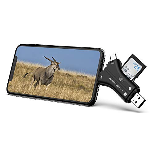 Campark Trail Camera Viewer Compatible with iOS or Android Device, SD and Micro SD Memory Card Reader to View Wildlife Game Camera Hunting Photos or Videos on Smartphone