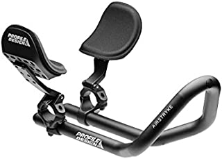 Profile Designs Airstryke V2 Aluminum Clip-on Aerobars Ano Matte Black, Adjustable Stack and Reach