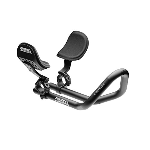 Profile Designs Airstryke V2 Aluminum Clip-on Aerobars Ano Matte Black, Adjustable Stack and Reach