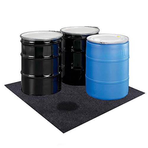 Under The Storage Drums Mat,Rain Barrel Mat,Battery Fluid Drums Mat,Salvage Drum Mat,Floor Protector,Absorbent Material,Waterproof Layer,Anti-Slip,Durable and Machine Washable (36inches x 36inches)