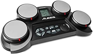 Alesis Compact Kit 4 | Portable 4-Pad Tabletop Electronic Drum Kit with Velocity-Sensitive Drum Pads, 70 Drum Sounds, Coaching Feature, Game Functions, Battery- or AC-Power and Drum Sticks Included