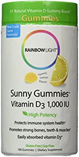 Rainbow Light Vitamin D3 Sunny Gummies 1000 IU, 200 Count