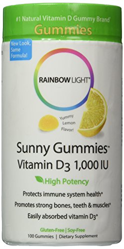 Rainbow Light Vitamin D3 Sunny Gummies 1000 IU, 200 Count