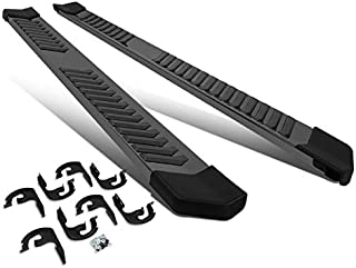 6 Inches Side Step Nerf Bar Running Boards Compatible with Ford F150 Crew Cab 04-14, Stainless Steel, Chrome Black Finish