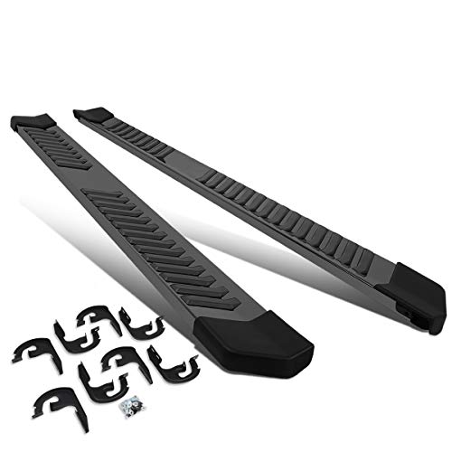 6 Inches Side Step Nerf Bar Running Boards Compatible with Ford F150 Crew Cab 04-14, Stainless Steel, Chrome Black Finish