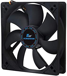 Kingwin 120mm Silent Fan for Computer Cases, Mining Rig, CPU Coolers, Computer Cooling Fan, Long Life Bearing, and Provide Excellent Ventilation Black CF-012LB