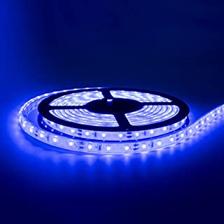 RecPro 20' Blue LED Strip Light w/ White Backing | IP68 Waterproof Rating | Boat (Marine) LED Strip Light | Automobile LED Strip Light | Motorcycle LED Strip Light | Indoor / Outdoor LED Strip Light