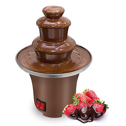 Micnaron Chocolate Fondue Fountain, Easy to Assemble 3 Tiers 8oz Melting