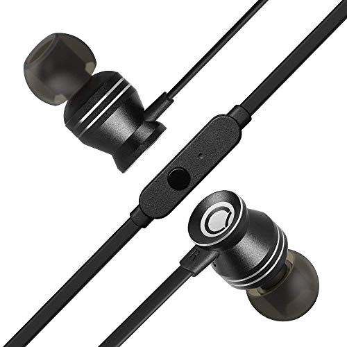 GGMM Earbuds Wired Earphones Noise Isolating Earbuds with Microphone Heavy Deep Bass Ear Buds, in Ear Headphones Fits All 3.5mm Jack Device (C300-Black-01)