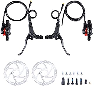 Hydraulic Brake Set Kits Power Cut Off Electric Bike Brake with 160mm Disc Brake Rotors for BAFANG BBS BBSHD Mid Drive Motor