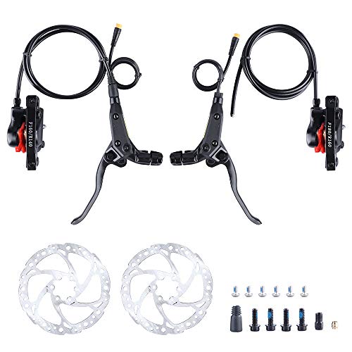 Hydraulic Brake Set Kits Power Cut Off Electric Bike Brake with 160mm Disc Brake Rotors for BAFANG BBS BBSHD Mid Drive Motor