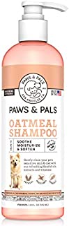 Paws & Pals 5-In-1 Oatmeal Dog Shampoo, Conditions, Detangles, Moisturizes, Anti Itch, Odor Control - Made in USA w/Medicated Clinical Vet Formula - Best for Dog, Cat & Pets w/ Dry Itchy Skin | 20 oz