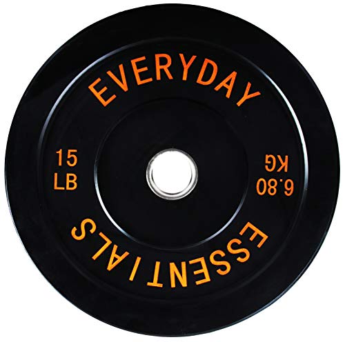 BalanceFrom Everyday Essentials Color Coded Olympic Bumper Plate Weight Plate w Steel Hub, Multiple