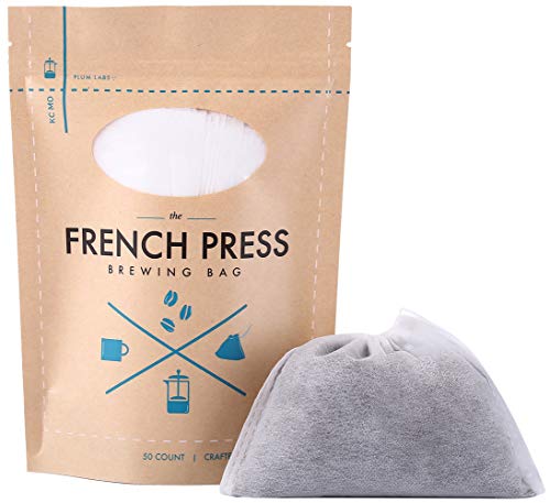 The Original French Press Brewing Bags - 50 Easy Fill Fine Mesh Disposable Coffee Filters For Your French Press Coffee Maker - Perfect for Mason Jar Cold Brew, Beer Hops, Tea, Spice Sacks 6