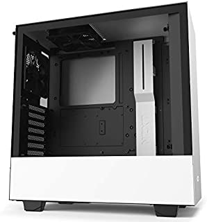 NZXT H510 - CA-H510B-W1 - Compact ATX Mid-Tower PC Gaming Case - Front I/O USB Type-C Port - Tempered Glass Side Panel - Cable Management System - Water-Cooling Ready - White/Black