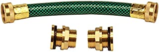 RAINPAL Rain Barrel Linking/Link/Connector Kit (Two Brass Bulkhead Tank Fittings and One 8 inch hose) (RBL020)