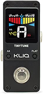 KLIQ TinyTune Tuner Pedal for Guitar and Bass - Mini - Chromatic - with Pitch Calibration and Flat Tuning (Power Supply Required)