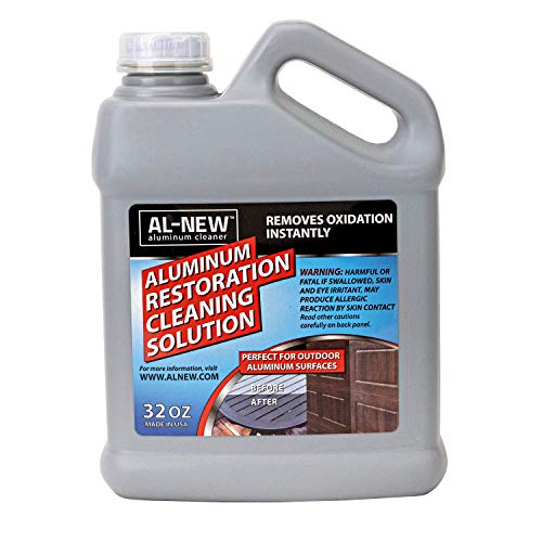 AL-NEW Aluminum Restoration Cleaning Solution | Clean & Restore Patio Furniture, Stainless Steel, and Other Household Metal Surfaces (32 oz.)