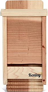 Kenley Bat House - Outdoor Bat Box Shelter with Single Chamber - Handcrafted from Cedar Wood - Easy for Bats to Land and Roost - Weather Resistant & Ready to Install