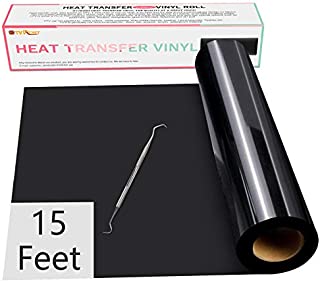 HTVRONT HTV Black Heat Transfer Vinyl Rolls - 12