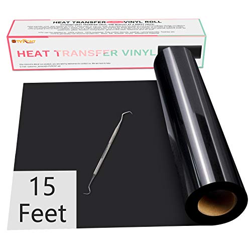 HTVRONT HTV Black Heat Transfer Vinyl Rolls - 12