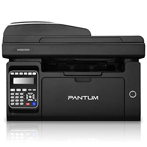 Pantum M6602NW All in One Monochrome Laser Multifunction Printer with Copier Scanner & Fax, Wireless Networking, Mobile Printing & USB 2.0