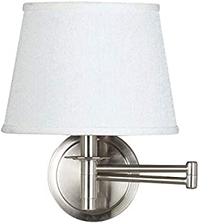 Kenroy Home 21011BS Sheppard Wall Swing Arm Lamp, 13 Inch Height, 20 Inch Width, 18 Inch Extension, Brushed Steel