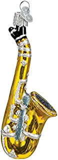 Old World Christmas Musical Instruments Glass Blown Ornaments for Christmas Tree Saxophone