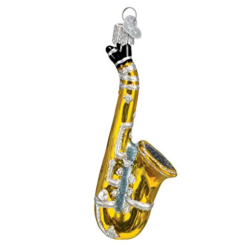 Old World Christmas Musical Instruments Glass Blown Ornaments for Christmas Tree Saxophone