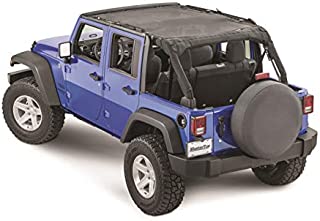 MasterTop Freedom Mesh Bimini Plus Top in Black| Compatible with 2007-2018 Jeep JKU 4 Dr Wrangler Vehicles|No need to remove when replacing Hard Top|14221401