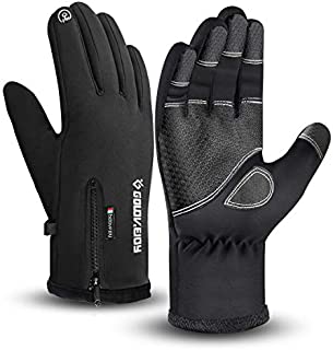 Waterproof Gloves Winter Warm Touchscreen Gloves for Men Cycling Running Climbing Walking Commuting Outdoor Sport 3 Sizes (XL)